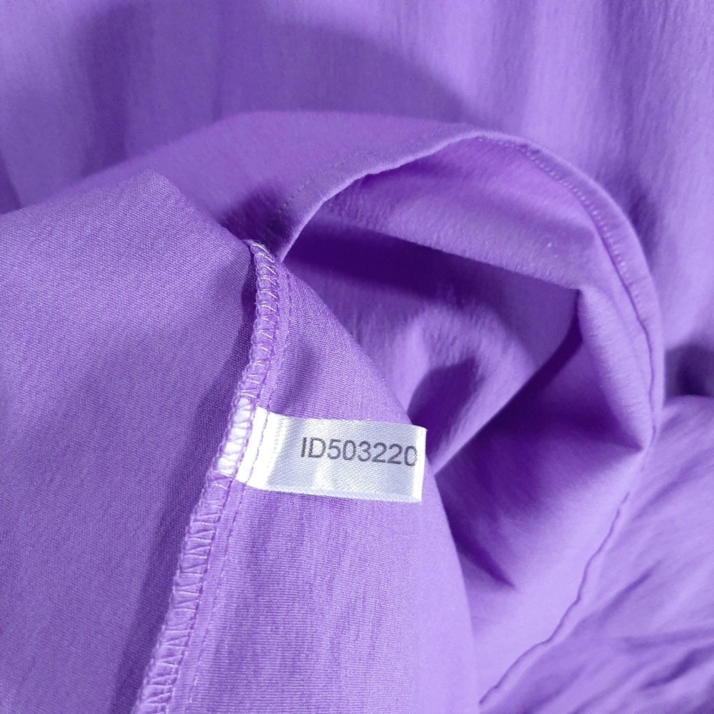 Venezia Jeans Purple Lavender Button Shirt Stretch Long Sleeve Plus Size 26/28 - Picture 7 of 7